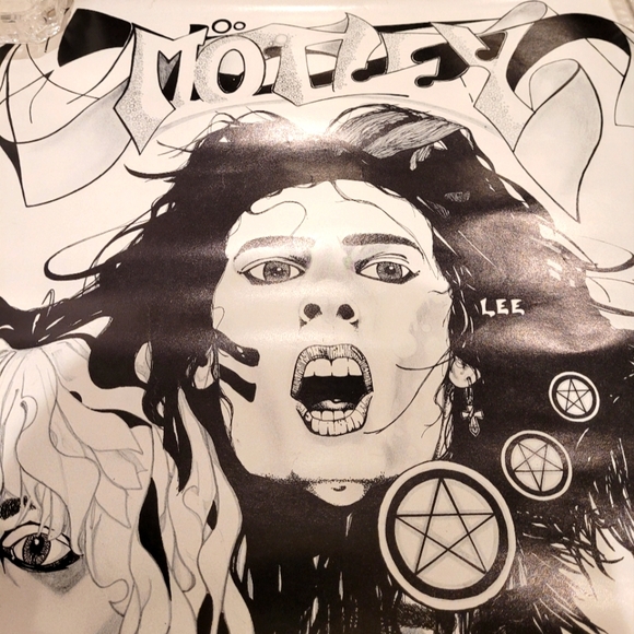 RARE Vintage Motley Crue Illustrated poster. - Picture 5 of 10